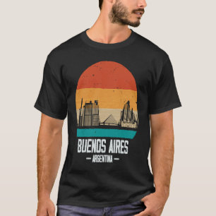 Camiseta Esquina de sol retro vintage de Buenos Aires