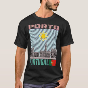 Camiseta Esquina del Skyline Country City de Porto Portugal