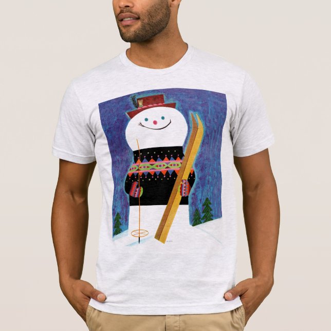 Camiseta Esquís para el muñeco de nieve (Anverso)
