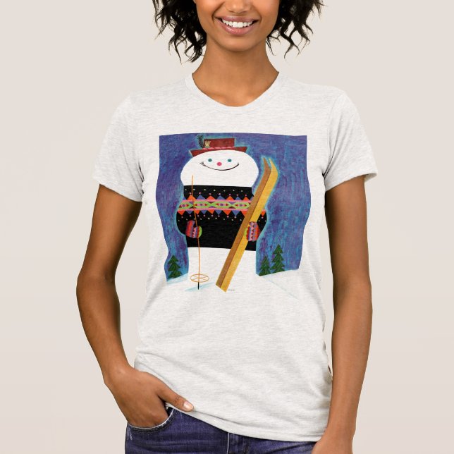 Camiseta Esquís para el muñeco de nieve (Anverso)
