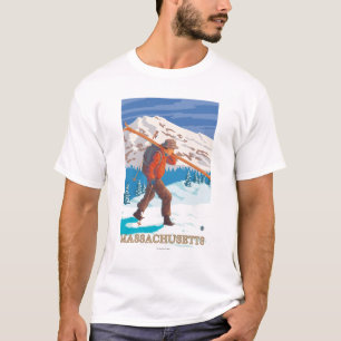 Camiseta Esquís que llevan de MassachusettsSkier