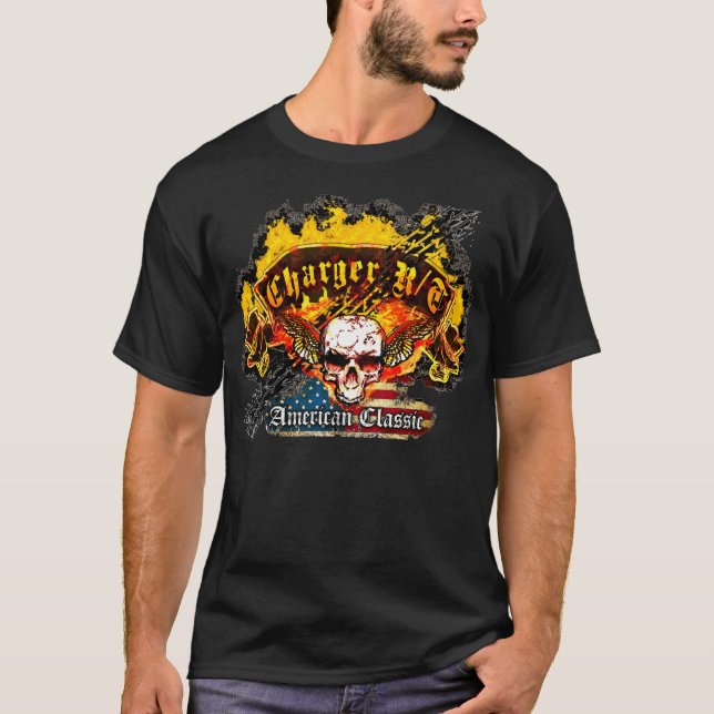 Camiseta Esquive el cargador R/T - cráneo de la bandera de (Anverso)