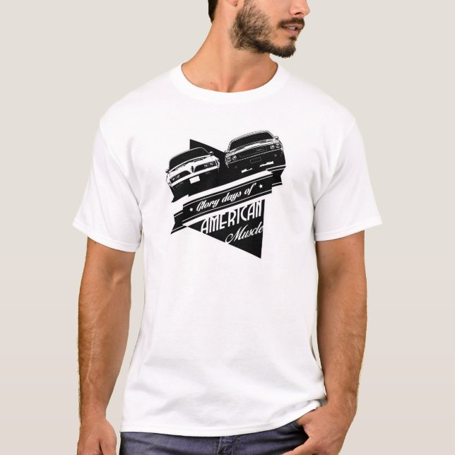 Camiseta Esquive los coches del músculo del desafiador y (Anverso)