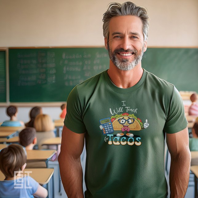 Camiseta Essential I will Teach for Tacos Math Teacher Male (Subido por el creador)