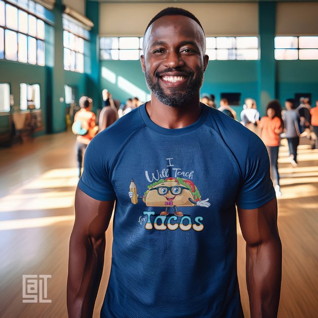 Camiseta Essential I will Teach for Tacos  Teacher Male (Subido por el creador)
