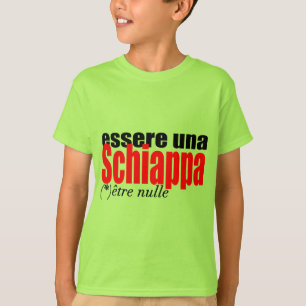 Camiseta Essere una Schiappa être nulle en français Boy Tee