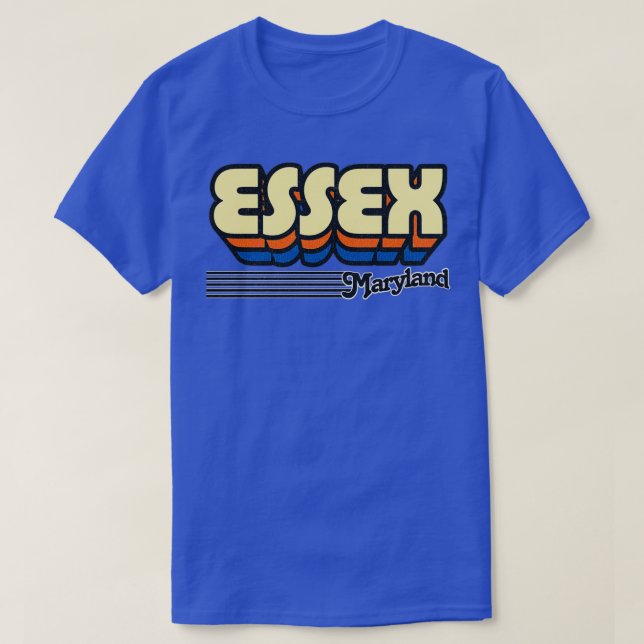 Camiseta Essex Maryland Retro Stripes (Diseño del anverso)