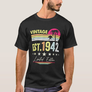 Camiseta Est 1942 Vintage 1942 Edición Limitada 80 Cumpleañ