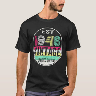 Camiseta Est 1946 añejo 1946 76 cumpleaños