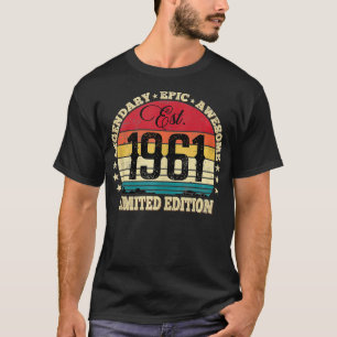 Camiseta Est 1961 Limited Edition  60th Birthday Cute Vinta