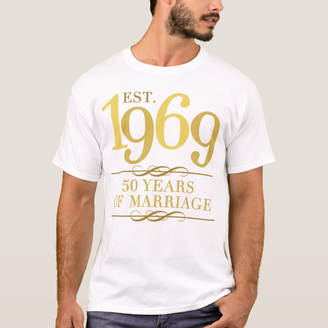 Camiseta Est. 1969 50º aniversario Boda (Anverso)