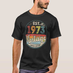 Camiseta Est 1973 Vintage Limited Edition 50th Birthday 50