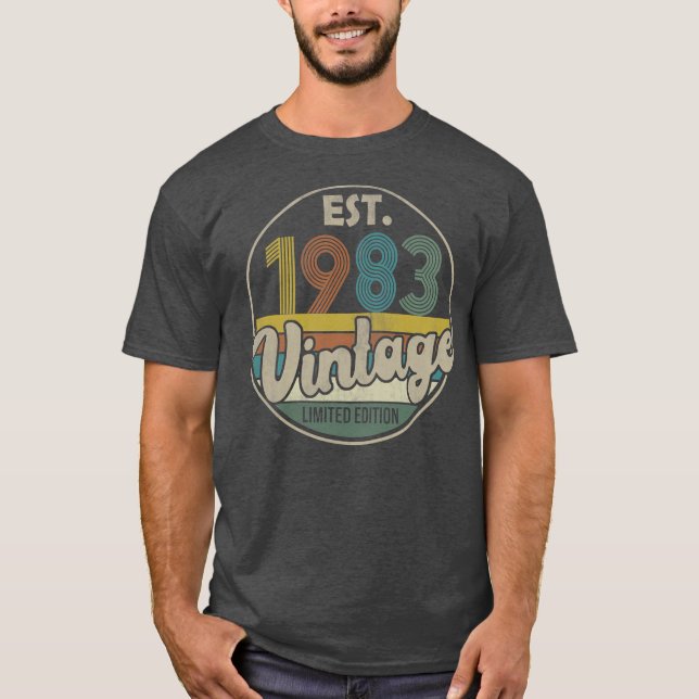 Camiseta Est 1983 Vintage 1983 Limited Edition 39th (Anverso)