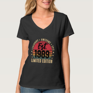 Camiseta Est 1989 Edición Limitada 35 años Vintage