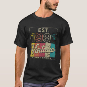 Camiseta Est. 1991 Vintage Limited Edition 30 años 30T
