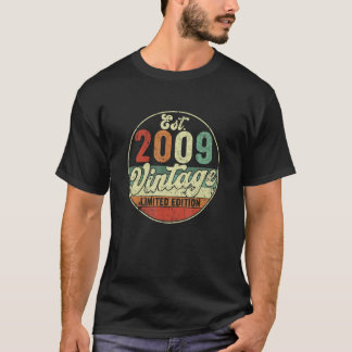 Camiseta Est 2009 Vintage 13th Birthday 13 Year Limited