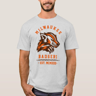 Camiseta Est. Vintage Moderno Milwaukee Badgers