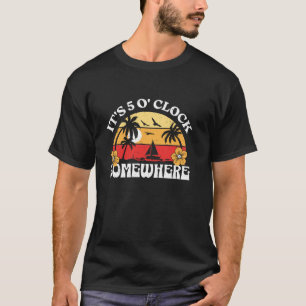Camiseta Está a 5 horas de la playa de verano Retro Sunset