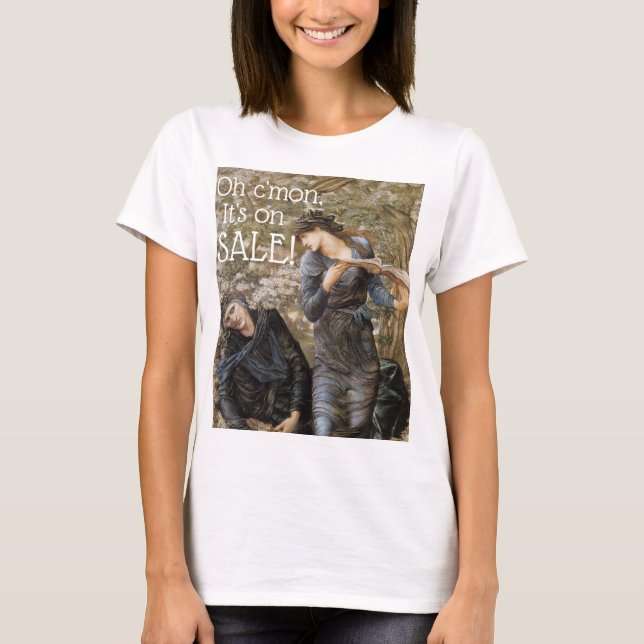 Camiseta Está a la venta divertida pintura renacentista (Anverso)