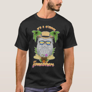 Camiseta Está A Las 5 En Algún Lugar Bebiendo Gato Persa