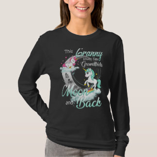Camiseta Esta Abuela Ama A Sus Nietos A La Luna Y Al Ba