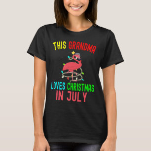 Camiseta Esta abuela ama la Navidad en julio divertido flam