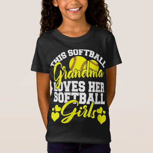 Camiseta Esta abuela de Softball ama a sus Chicas Sof (Anverso)