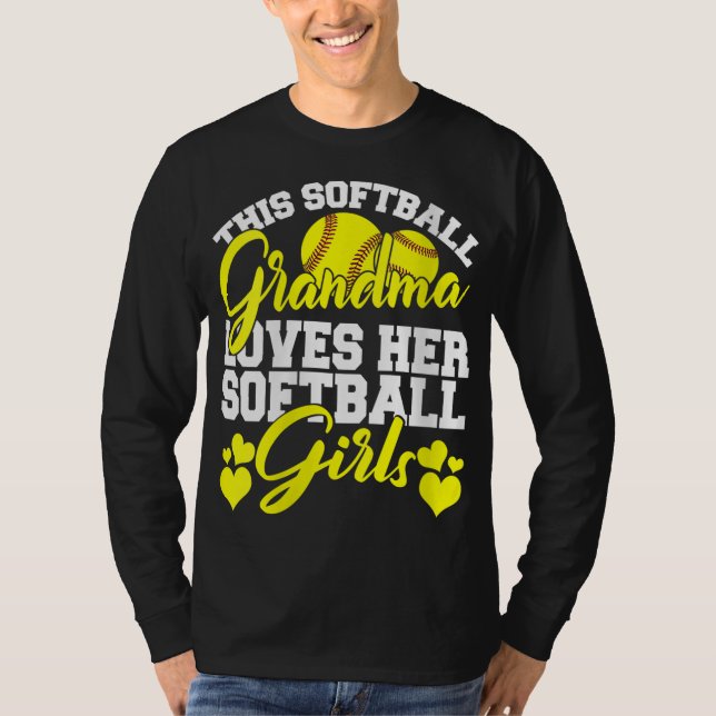 Camiseta Esta abuela de Softball ama a sus Chicas Sof (Anverso)