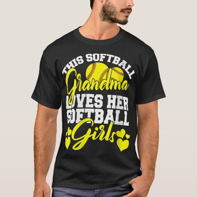 Camiseta Esta abuela de Softball ama a sus Chicas Sof (Anverso)