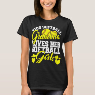 Camiseta Esta abuela de Softball ama a sus Chicas Sof