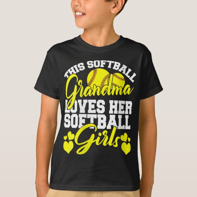 Camiseta Esta abuela de Softball ama a sus Chicas Sof (Anverso)