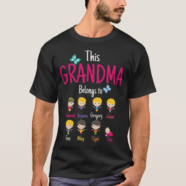 Camiseta Esta abuela pertenece a Aamarah Aryanna Gregory bi (Anverso)