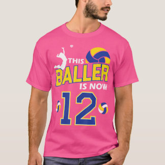 Camiseta Esta Baloncestista Cumple 12 Cumpleaños Chica Vole