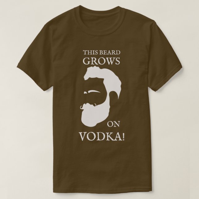 Camiseta Esta Barba Crece En Vodka (Diseño del anverso)