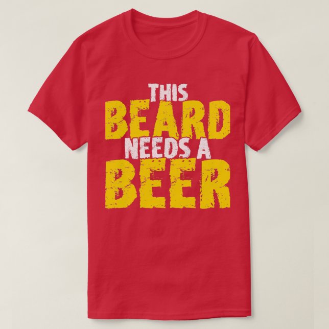 Camiseta Esta barba necesita cerveza 2 (Diseño del anverso)