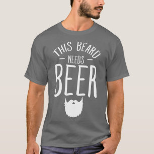 Camiseta Esta barba necesita cerveza Hombre con barba