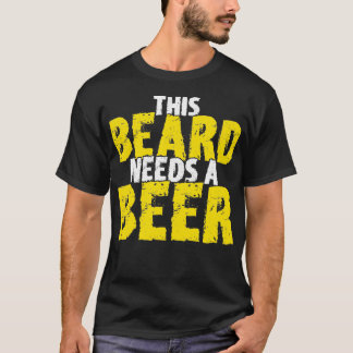 Camiseta Esta barba necesita regalo de cerveza para los hom