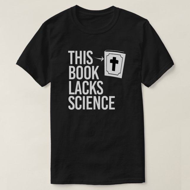 Camiseta Esta Biblia carece de ciencia (Diseño del anverso)