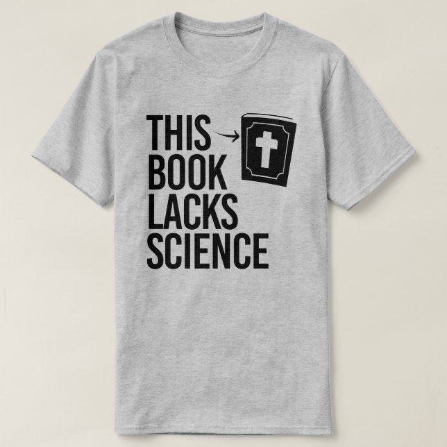 Camiseta Esta Biblia carece de ciencia (Diseño del anverso)