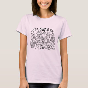 Camiseta Está bien boho floral
