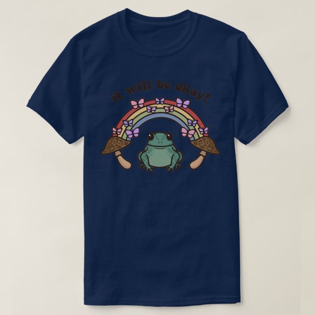 Camiseta Está Bien Cita De Rana (Diseño del anverso)