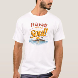 Camiseta Está Bien Con Mi Alma Diseño Cristiano de Atardece