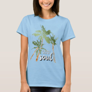 Camiseta Está Bien Con Mi Alma Palma Tropical Lt Azul