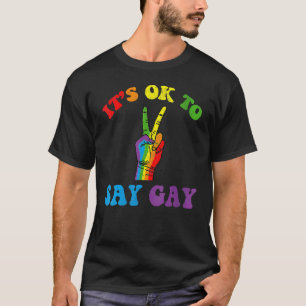 Camiseta Está Bien Decir Apoyo Gay Orgullo Lgbtq Comunidad 
