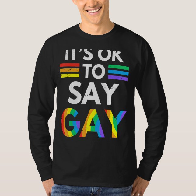 Camiseta Está Bien Decir Orgullo Gay Rainbow Lgbt Bandera G (Anverso)