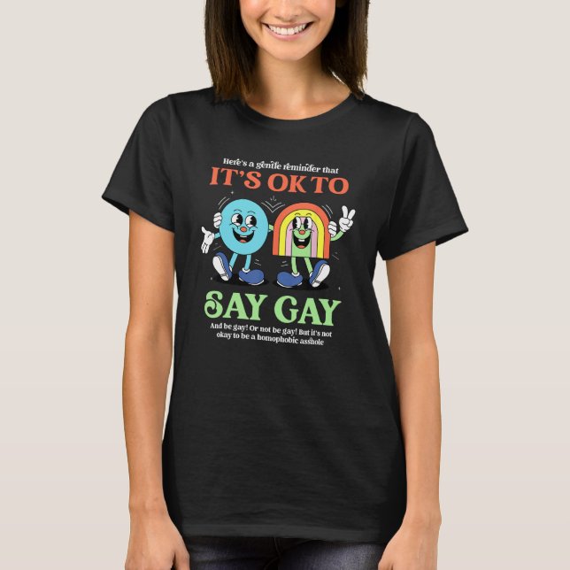 Camiseta Está Bien Decir Que Gay Protect Trans Kid Florida  (Anverso)