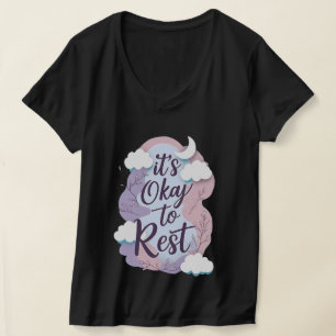 Camiseta Está bien descansar - Tee de salud mental de autoc