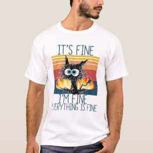Camiseta Está Bien, Estoy Bien. Soy Muy Gracioso Gatito Ret