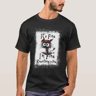 Camiseta Está bien, estoy bien, todo está bien, Cat Christm