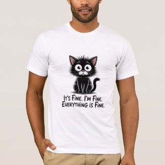 Camiseta Está Bien Estoy Bien Todo Está Bien Gato